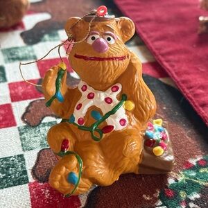 3” Muppets Henson “Fozzie Bear Tangled in Lights” Christmas Tree Ornament